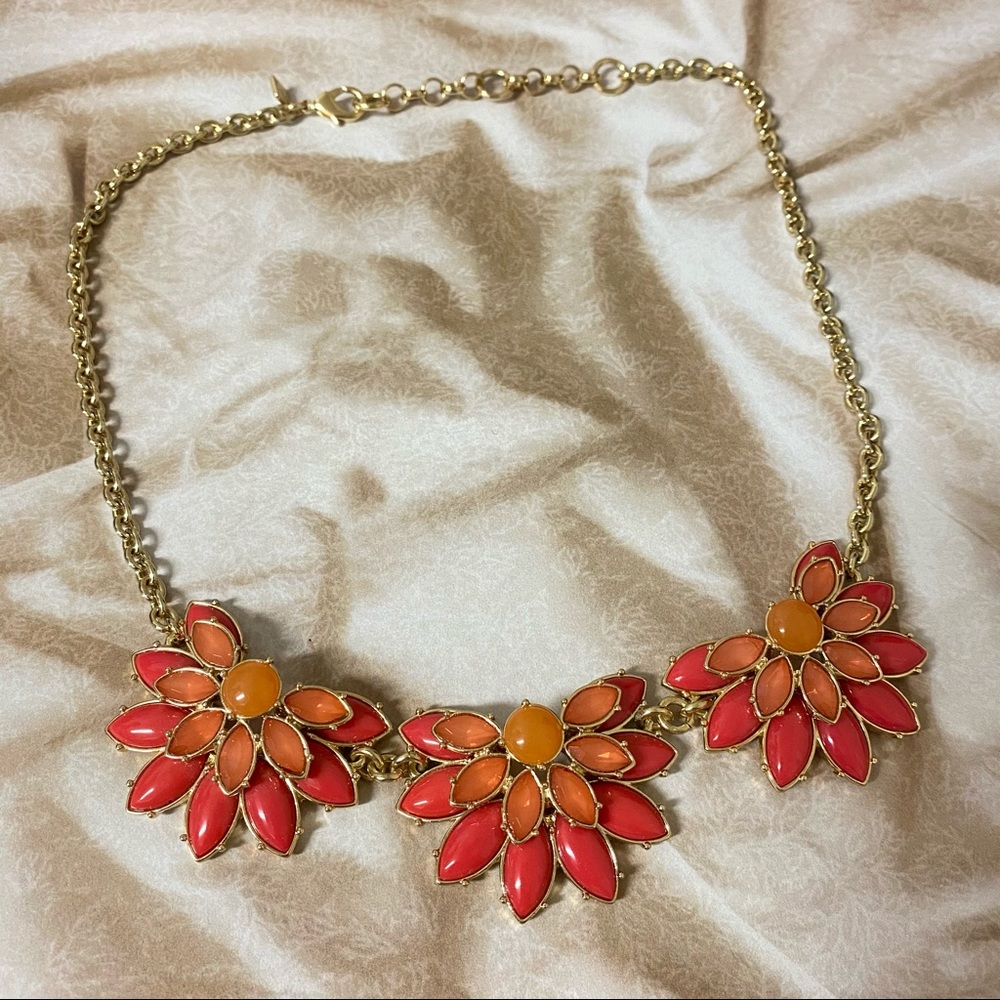 Orange Statement Necklace - image 1